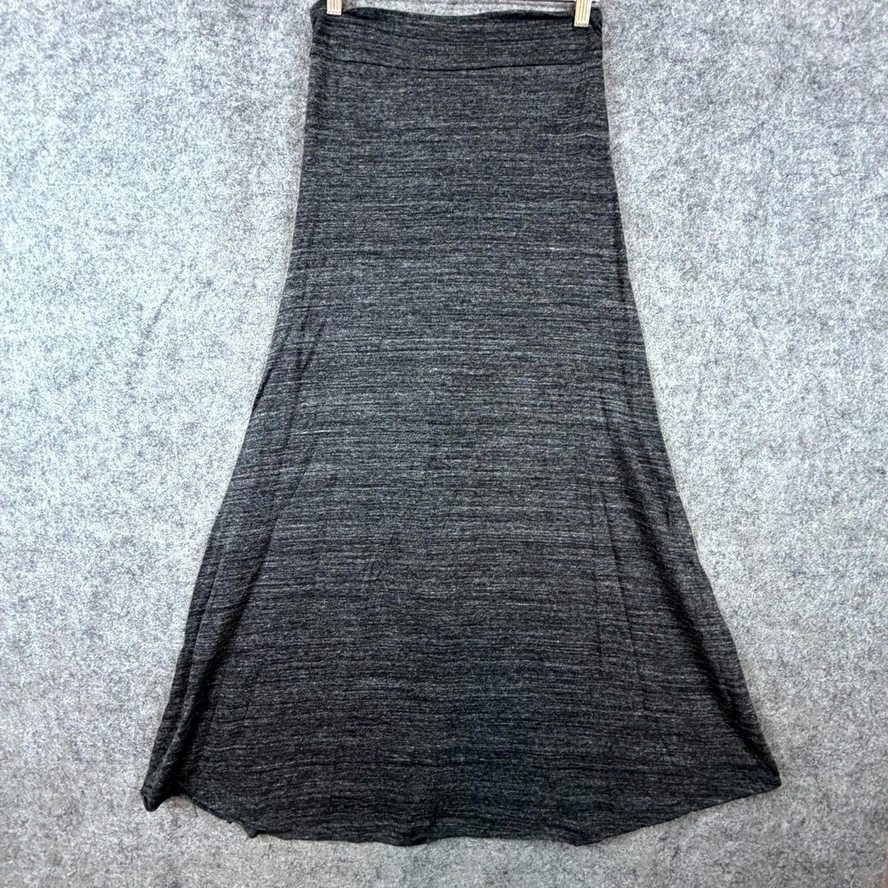 Alternative Earth Maxi Skirt Womens Small Dark Heather Gray Cotton‎ Tight Knit